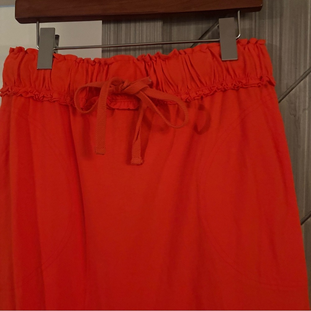 Free People Free-est Cherry Tomato Red Women's Midi Skirt Cotton Size Small - Picture 7 of 12